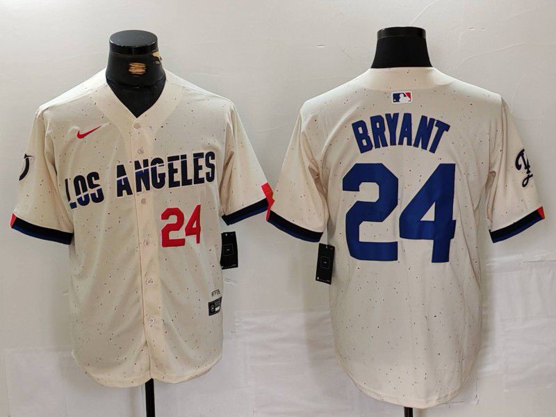 Men Los Angeles Dodgers #24 Bryant Cream Fashion Nike Game MLB Jersey style 6291->los angeles dodgers->MLB Jersey